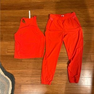 Lululemon track pants and tank